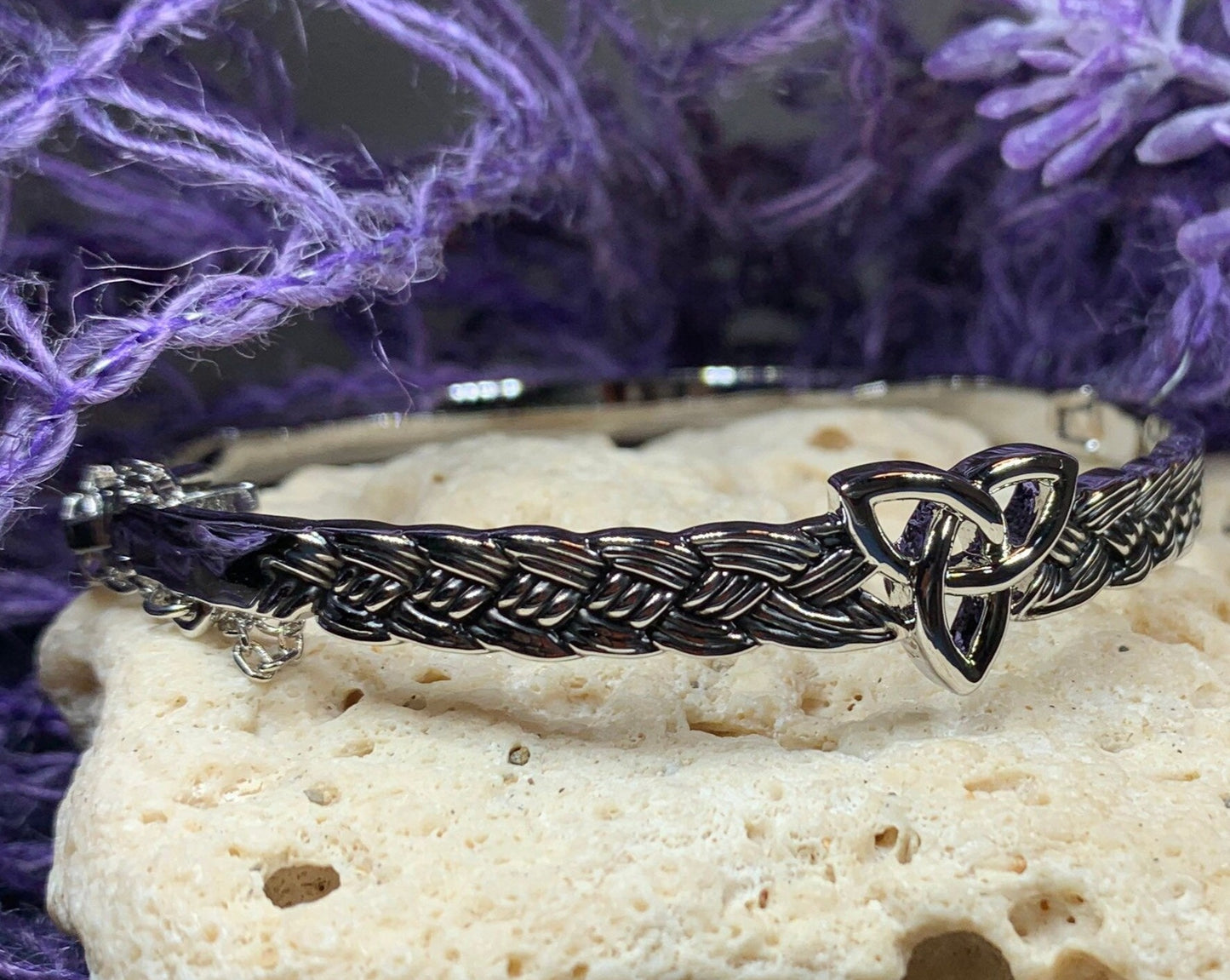 Trinity Knot Bangle Bracelet — view 7