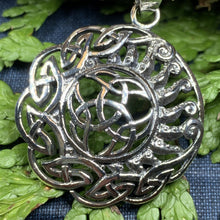 Load image into Gallery viewer, Sun Knot Necklace, Irish Jewelry, Celtic Jewelry, Scotland Jewelry, Anniversary Gift, Mom Gift, Wife Gift, Norse Jewelry, Celtic Knot Gift

