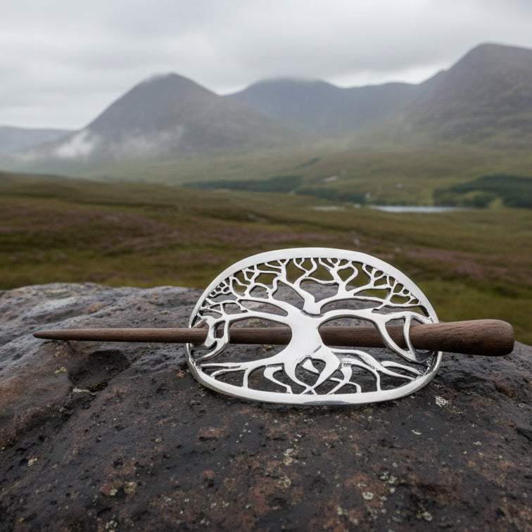 Tree of Life Hair Slide, Celtic Jewelry, Mom Gift, Tree Jewelry, Friendship Gift, Wiccan Jewelry, Anniversary Gift, Bun Holder, Hair Clip