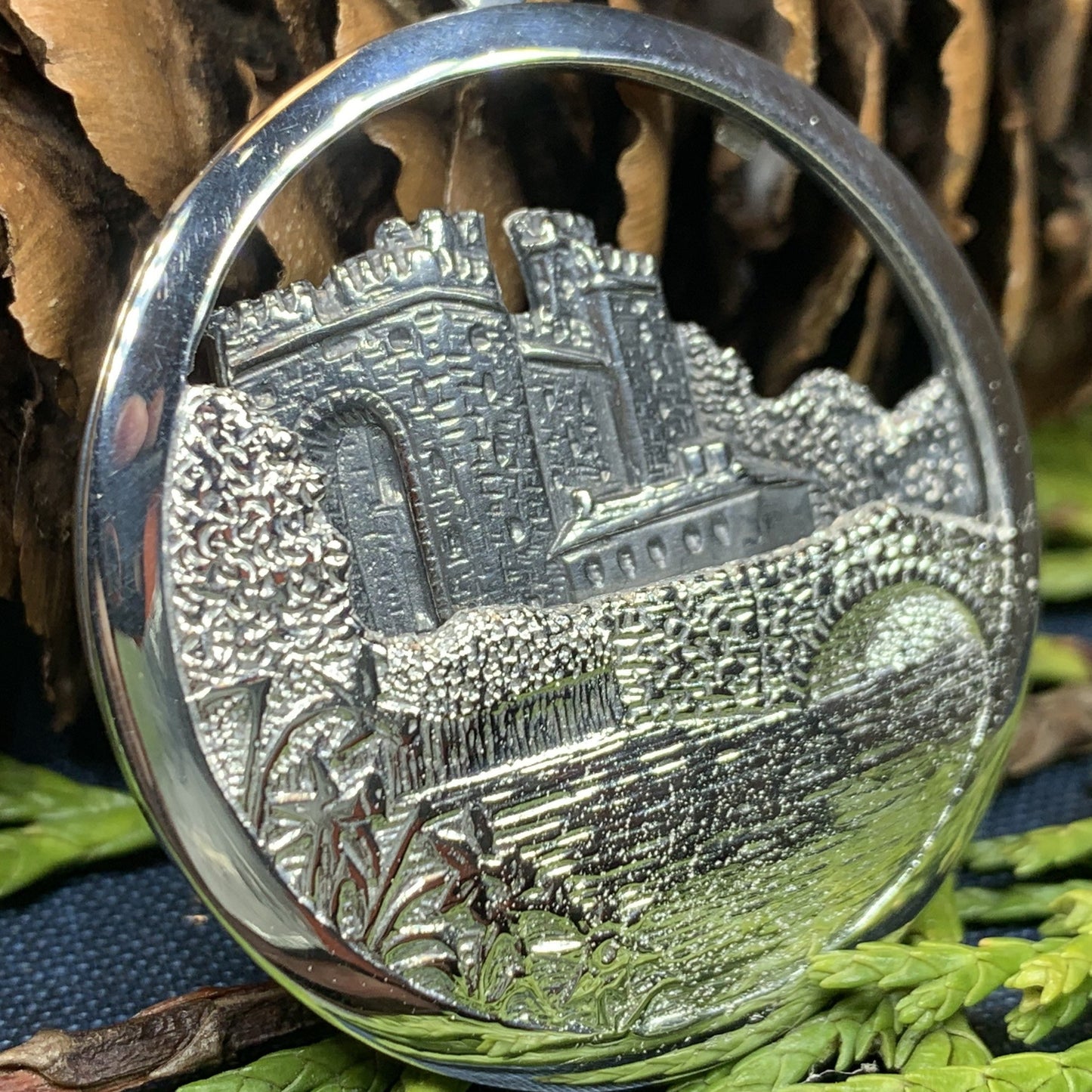 Celtic Castle Necklace, Bunratty Castle, Irish Jewelry, Irish Castle Necklace, Ireland Gift, Castle Jewelry, Mom Gift, Wife Gift