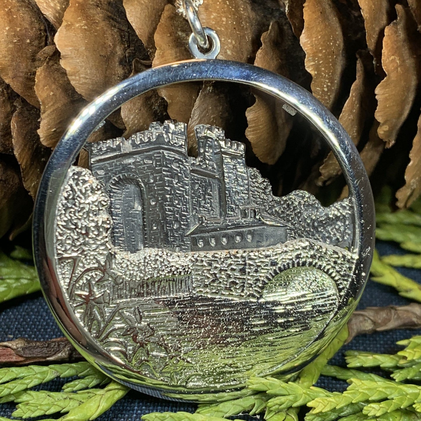 Celtic Castle Necklace, Bunratty Castle, Irish Jewelry, Irish Castle Necklace, Ireland Gift, Castle Jewelry, Mom Gift, Wife Gift