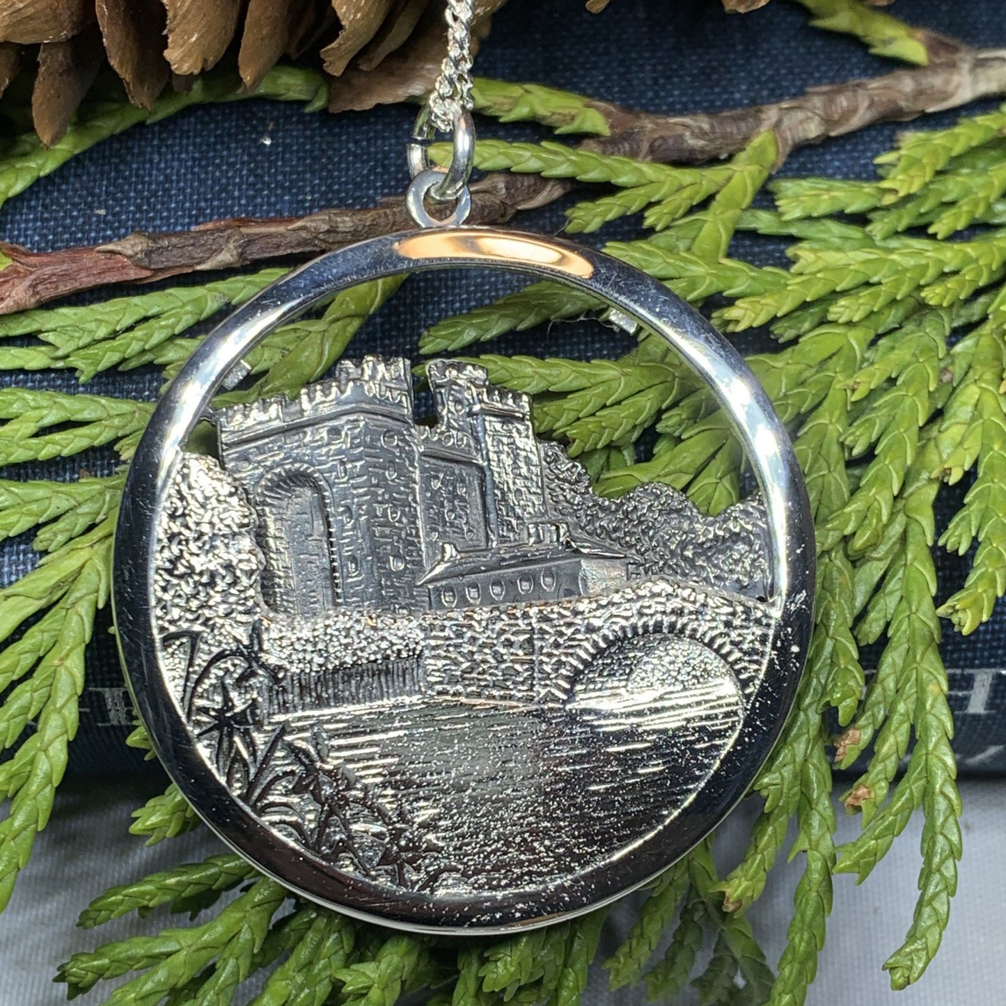 Celtic Castle Necklace, Bunratty Castle, Irish Jewelry, Irish Castle Necklace, Ireland Gift, Castle Jewelry, Mom Gift, Wife Gift