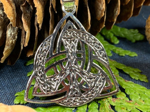 Celtic Peace Sign Necklace, Triquetra Pendant, Irish Jewelry, Celtic Jewelry, Anniversary Gift, Celtic Knot Jewelry, Trinity Knot Jewelry