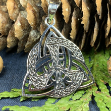 Load image into Gallery viewer, Celtic Peace Sign Necklace, Triquetra Pendant, Irish Jewelry, Celtic Jewelry, Anniversary Gift, Celtic Knot Jewelry, Trinity Knot Jewelry
