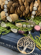 Load image into Gallery viewer, Tree of Life Necklace, Celtic Jewelry, Irish Jewelry, Boho Necklace, Yoga Jewelry, Wiccan Jewelry, Crystal Necklace, Aunt Gift, Mom Gift
