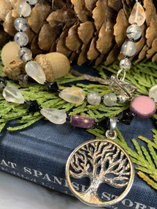 Tree of Life Necklace, Celtic Jewelry, Irish Jewelry, Boho Necklace, Yoga Jewelry, Wiccan Jewelry, Crystal Necklace, Aunt Gift, Mom Gift