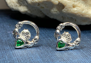 Claddagh Earrings, Celtic Jewelry, Irish Jewelry, Anniversary Gift, Graduation Gift, Best Friend Gift, Bridal Jewelry, Wife Gift, Mom Gift