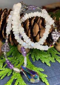 Celtic Crystal Necklace, Gemstone Jewelry, Garnet Jewelry, Teacher Gift, Sister Gift, Girlfriend Gift, Mom Gift, Wife Gift, Yoga Gift