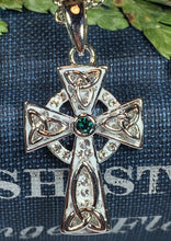 Load image into Gallery viewer, Celtic Cross Necklace, Claddagh Jewelry, Irish Cross, Irish Jewelry, First Communion Gift, Religious Jewelry, Ireland Gift, Mom Gift
