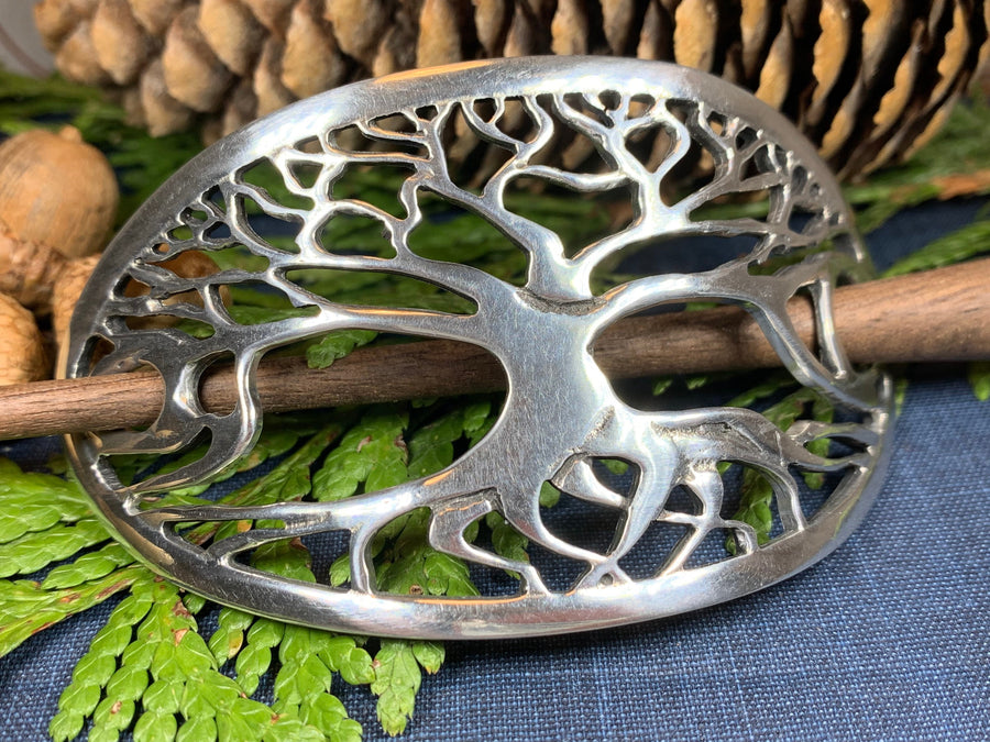 Tree of Life Hair Slide, Celtic Jewelry, Mom Gift, Tree Jewelry, Friendship Gift, Wiccan Jewelry, Anniversary Gift, Bun Holder, Hair Clip