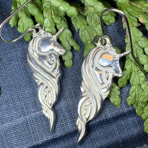 Unicorn Earrings, Celtic Jewelry, Scotland Jewelry, Anniversary Gift, Fantasy Jewelry, Mom Gift, Sister Gift, Best Friend Gift