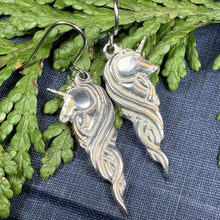 Load image into Gallery viewer, Unicorn Earrings, Celtic Jewelry, Scotland Jewelry, Anniversary Gift, Fantasy Jewelry, Mom Gift, Sister Gift, Best Friend Gift
