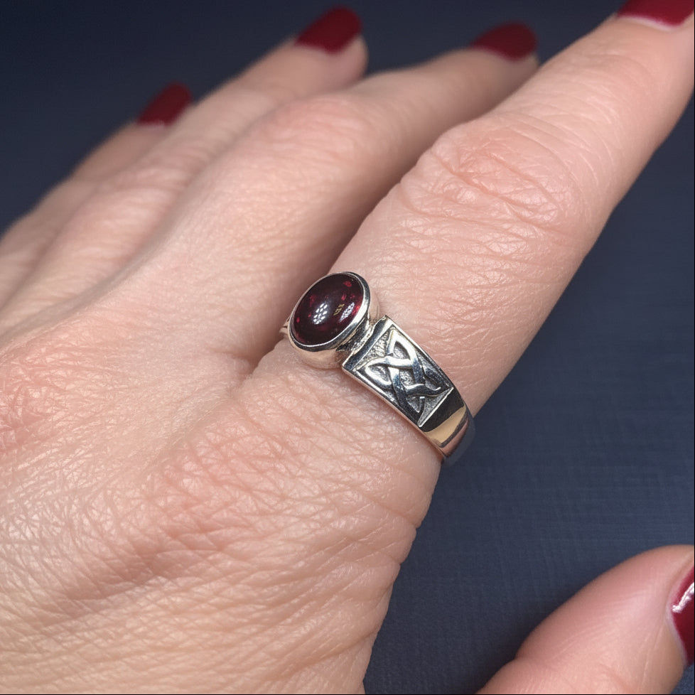 Syra Celtic Knot Ring in Sterling Silver — view 10