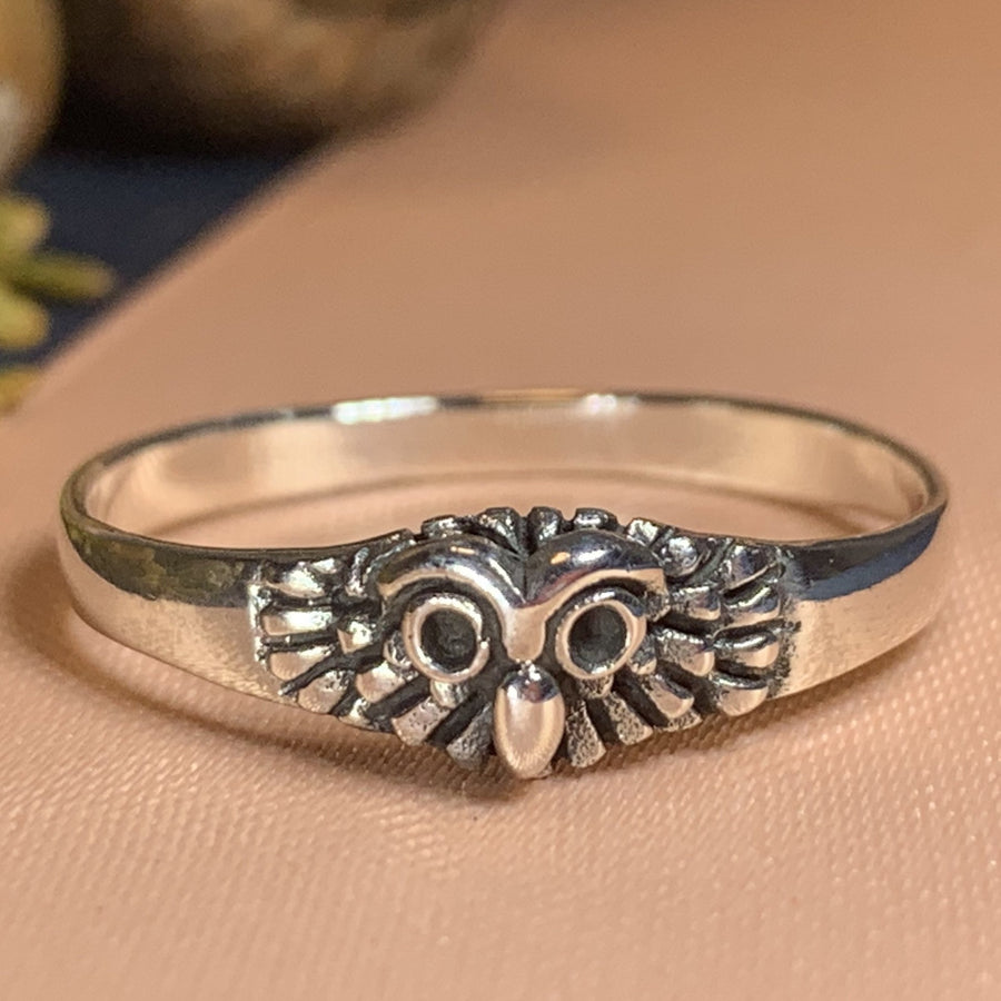 Owl Ring, Bird Jewelry, Owl Jewelry, Nature Jewelry, Celtic Jewelry, Anniversary Gift, Wiccan Jewelry, Pagan Jewelry, Mom Gift, Teacher Gift