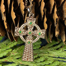 Load image into Gallery viewer, Celtic Cross Necklace, Claddagh Jewelry, Irish Cross, Irish Jewelry, First Communion Gift, Religious Jewelry, Ireland Gift, Dad Gift
