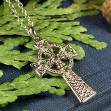 Load image into Gallery viewer, Celtic Cross Necklace, Claddagh Jewelry, Irish Cross, Irish Jewelry, First Communion Gift, Religious Jewelry, Ireland Gift, Dad Gift
