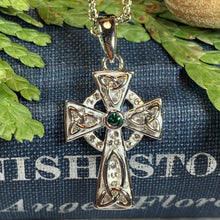 Load image into Gallery viewer, Celtic Cross Necklace, Claddagh Jewelry, Irish Cross, Irish Jewelry, First Communion Gift, Religious Jewelry, Ireland Gift, Mom Gift
