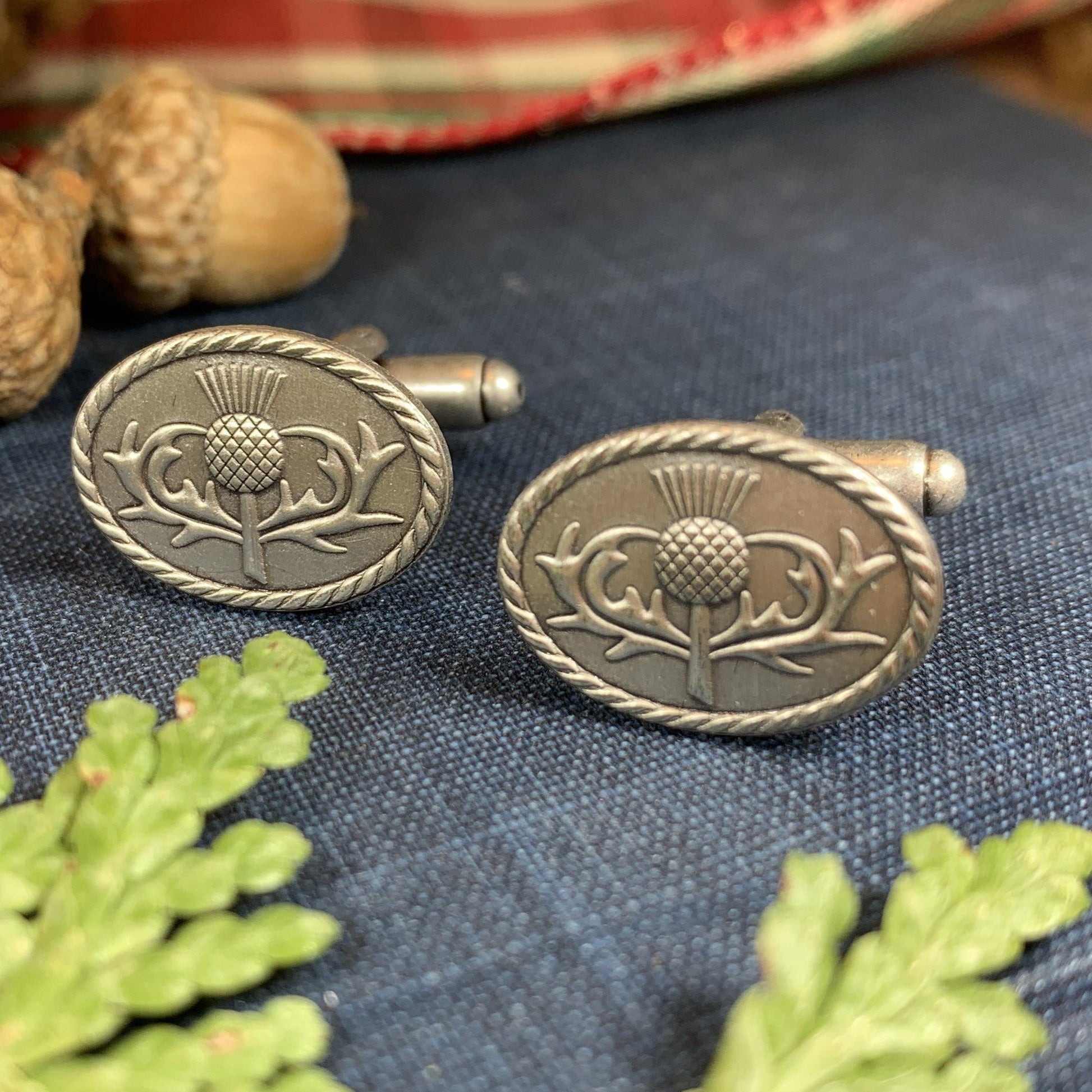 Scotland Thistle Cuff Links — view 4