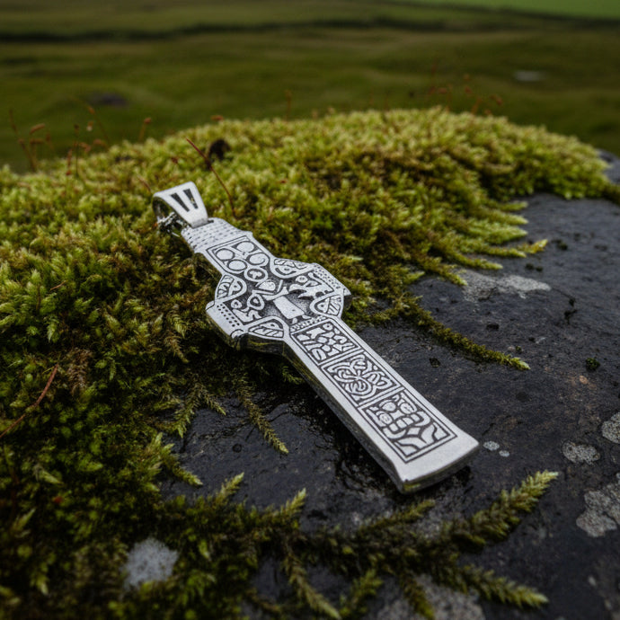 Celtic Cross Necklace, Cross Necklace, Celtic Jewelry, Anniversary Gift, First Communion Gift, Irish Cross, Durrow Cross, Ireland Gift