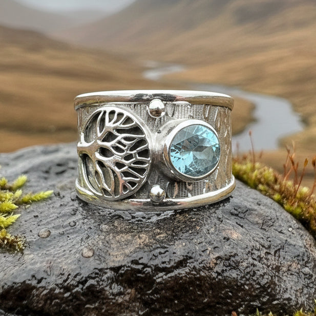 Earth Mother Tree of Life Ring in sterling silver