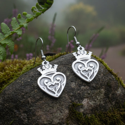 Luckenbooth Earrings, Scotland Earrings, Anniversary Gift, Heart Jewelry, Friend Gift, Girlfriend Jewelry, Celtic Jewelry, Outlander Jewelry