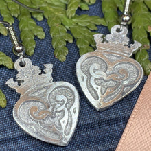 Load image into Gallery viewer, Luckenbooth Earrings, Scotland Earrings, Anniversary Gift, Heart Jewelry, Friend Gift, Girlfriend Jewelry, Celtic Jewelry, Outlander Jewelry
