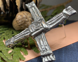 Saint Bridget&#39;s Cross Brooch, Celtic Pin, Religious Jewelry, Irish Cross Pin, Celtic Cross Gift, Sister Gift, Mom Gift, Ireland Gift