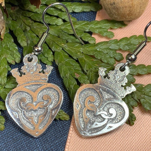 Luckenbooth Earrings, Scotland Earrings, Anniversary Gift, Heart Jewelry, Friend Gift, Girlfriend Jewelry, Celtic Jewelry, Outlander Jewelry