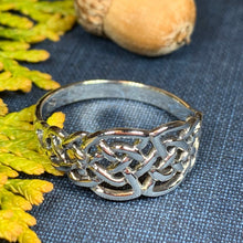 Load image into Gallery viewer, Celtic Knot Ring, Celtic Jewelry, Irish Jewelry, Celtic Shield Jewelry, Irish Ring, Irish Dance Gift, Anniversary Gift, Bridal Ring, Wiccan
