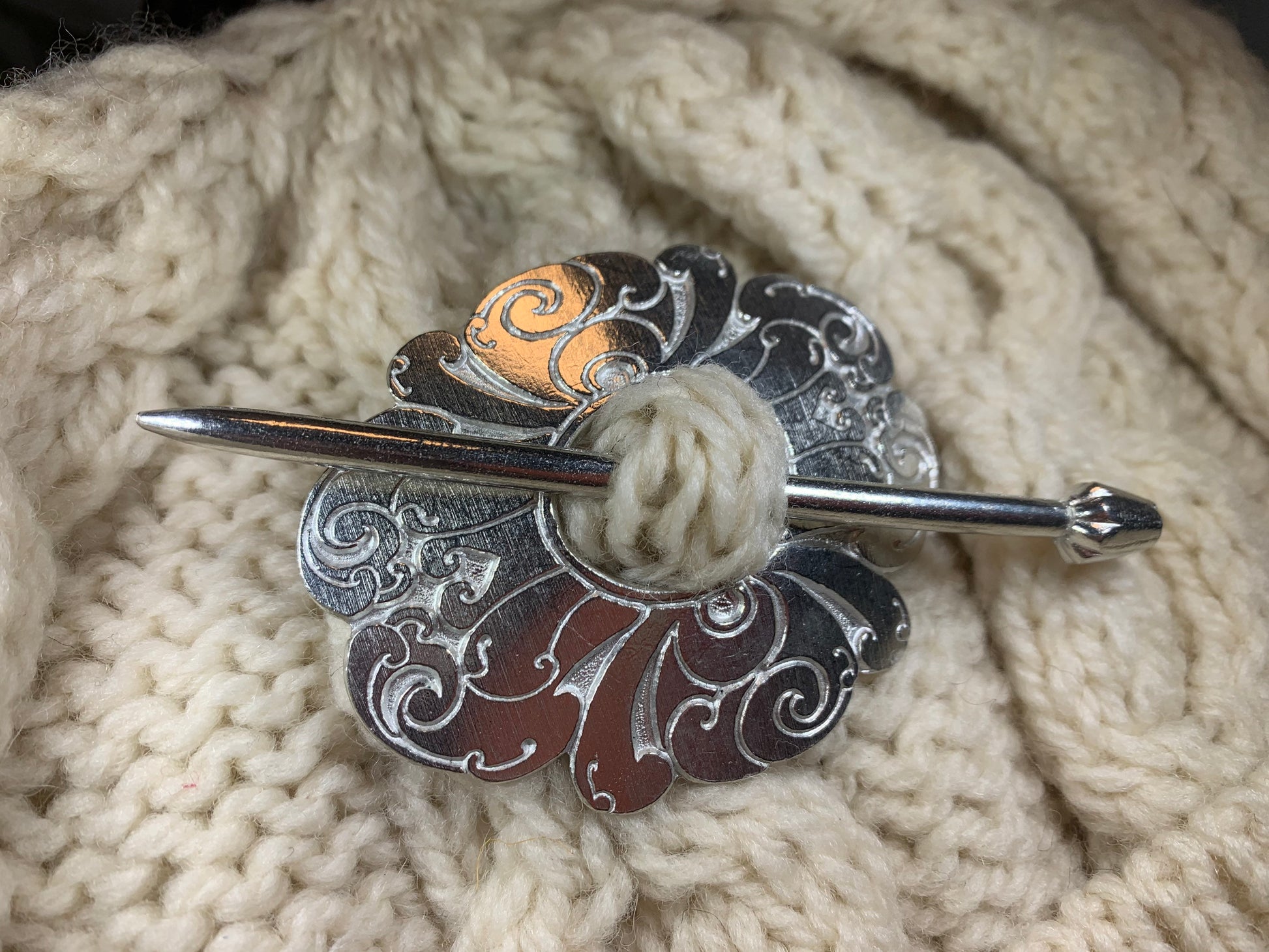 Celtic Flower Scarf Ring — view 5