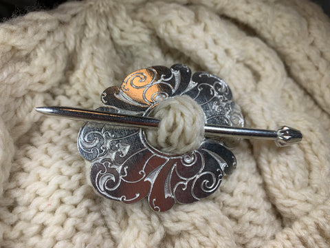 Load image into Gallery viewer, Celtic Scarf Ring, Scotland Jewelry, Irish Jewelry, Celtic Jewelry, Outlander Jewelry, Celtic Spiral Jewelry, Sister Gift, Scarf Slide
