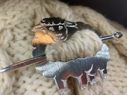 Sheep Scarf Ring, Scotland Jewelry, Irish Jewelry, Celtic Jewelry, Outlander Jewelry, Celtic Spiral Jewelry, Sister Gift, Scarf Slide