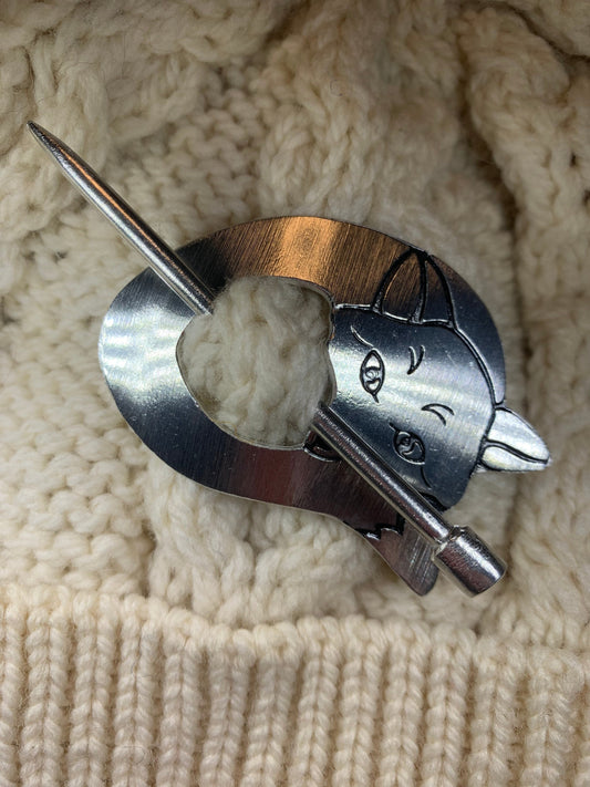 Cozy Fox Scarf Ring, Scotland Jewelry, Irish Jewelry, Celtic Jewelry, Outlander Jewelry, Celtic Spiral Jewelry, Sister Gift, Scarf Slide