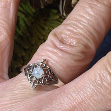 Load image into Gallery viewer, Celtic Star Ring, Moonstone Jewelry, Celtic Knot Ring, Irish Jewelry, Celtic Jewelry, Anniversary Gift, Wiccan Jewelry, Wife Gift, Mom Gift
