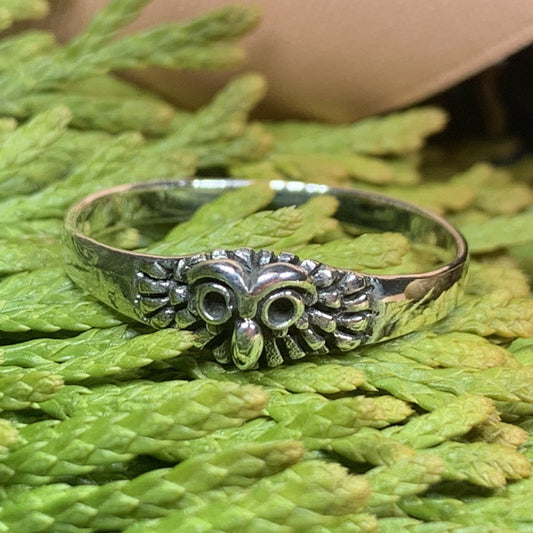 Owl Ring, Bird Jewelry, Owl Jewelry, Nature Jewelry, Celtic Jewelry, Anniversary Gift, Wiccan Jewelry, Pagan Jewelry, Mom Gift, Teacher Gift
