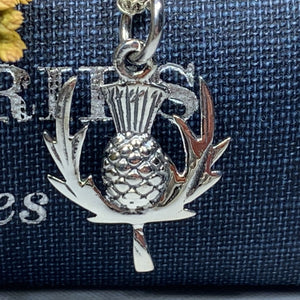 Thistle Necklace, Celtic Jewelry, Scotland Jewelry, Wife Gift, Sister Gift, Outlander Jewelry, Nature Jewelry, Anniversary Gift, Mom Gift