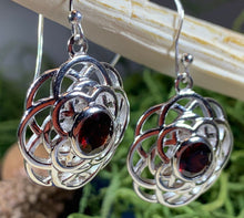 Load image into Gallery viewer, Celtic Flower Earrings, Celtic Jewelry, Irish Jewelry, Love Knot Jewelry, Bridal Jewelry, Gemstone Jewelry, Scotland Jewelry, Mom Gift

