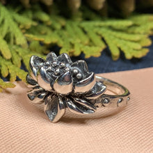 Load image into Gallery viewer, Lotus Ring, Flower Jewelry, Yoga Jewelry, Flower Ring, Boho Jewelry, Nature Ring, Sister Gift, Mom Gift, Wife Gift
