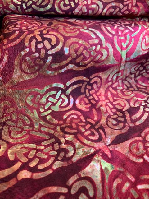 Load image into Gallery viewer, Celtic Scarf, Batik Scarf, Celtic Wrap, Celtic Knot Gift, Teacher Gift, Mom Gift, Sister Gift, Wife Gift, Irish Gift, Colorful Scarf

