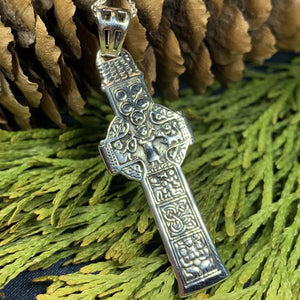 Celtic Cross Necklace, Cross Necklace, Celtic Jewelry, Anniversary Gift, First Communion Gift, Irish Cross, Durrow Cross, Ireland Gift
