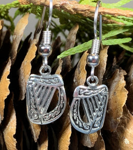 Harp Earrings, Celtic Jewelry, Ireland Jewelry, Irish Jewelry, Gift for Her, Mom Gift, Girlfriend Gift, Ireland Gift, Music Gift