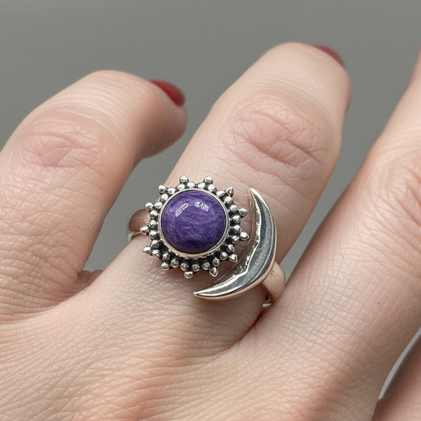 Crescent Moon Ring, Celtic Jewelry, Celestial Jewelry, Goddess Jewelry, Moon Ring, Wiccan Jewelry, Anniversary Gift, Promise Ring, Wife Gift
