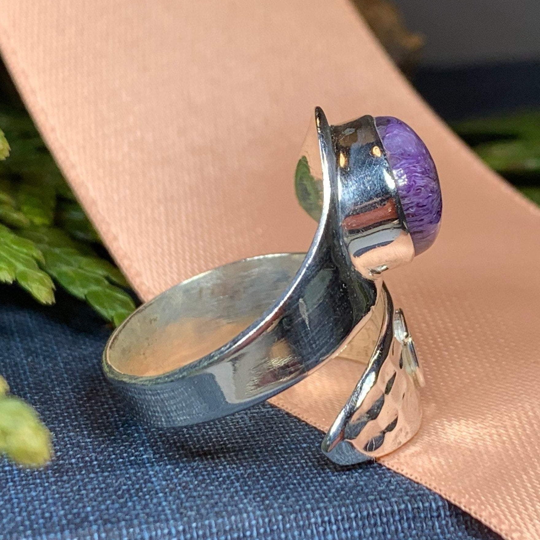 Celtic Spiral Ring, Wrap Ring, Irish Jewelry, Labradorite Jewelry, Celtic Jewelry, Anniversary Gift, Wiccan Jewelry, Wife Gift, Mom Gift