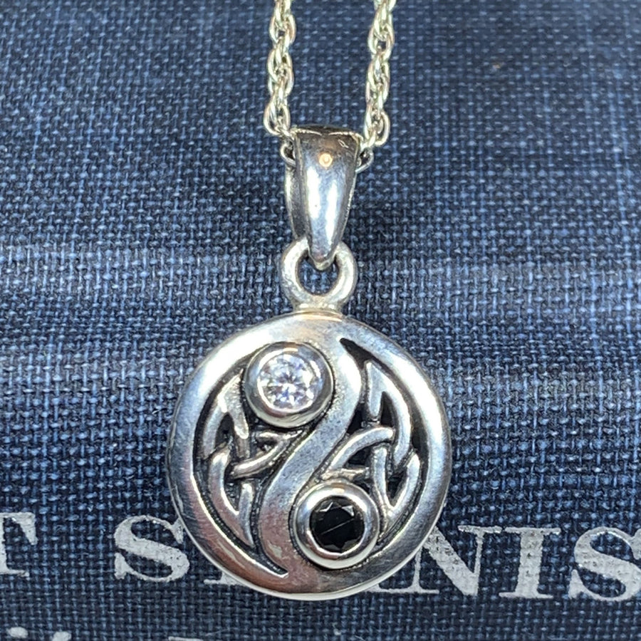 Yin Yang Necklace, Celtic Jewelry, Yoga Jewelry, Wiccan Jewelry, Celestial Jewelry, Yin Yang Pendant, Pagan Jewelry, Chinese Symbol Jewelry