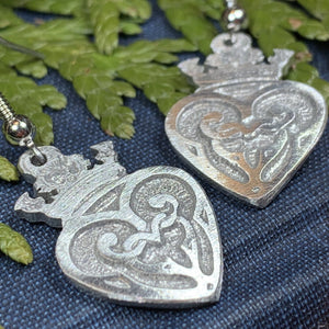 Luckenbooth Earrings, Scotland Earrings, Anniversary Gift, Heart Jewelry, Friend Gift, Girlfriend Jewelry, Celtic Jewelry, Outlander Jewelry