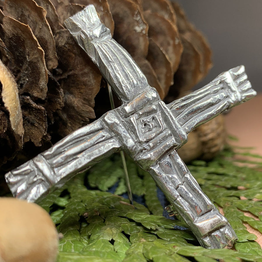 Saint Bridget's Cross Brooch, Celtic Pin, Religious Jewelry, Irish Cross Pin, Celtic Cross Gift, Sister Gift, Mom Gift, Ireland Gift