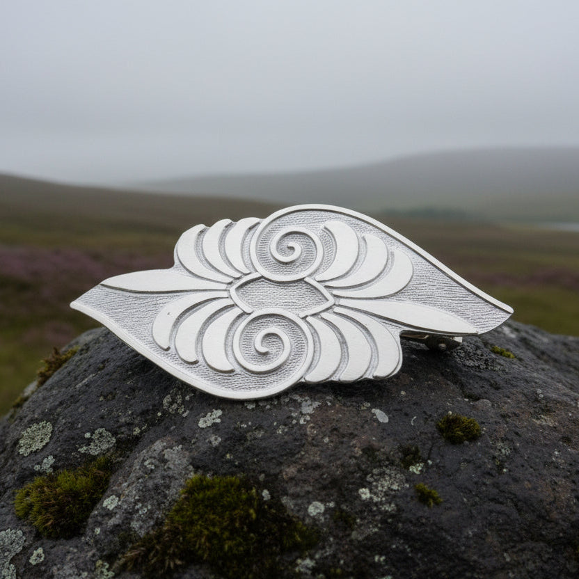 Celtic Blossom Hair Clip, Celtic Barrette, Irish Jewelry, Celtic Spiral Clip, Friendship Gift, Celtic Hair Slide, Norse Jewelry, Irish Gift