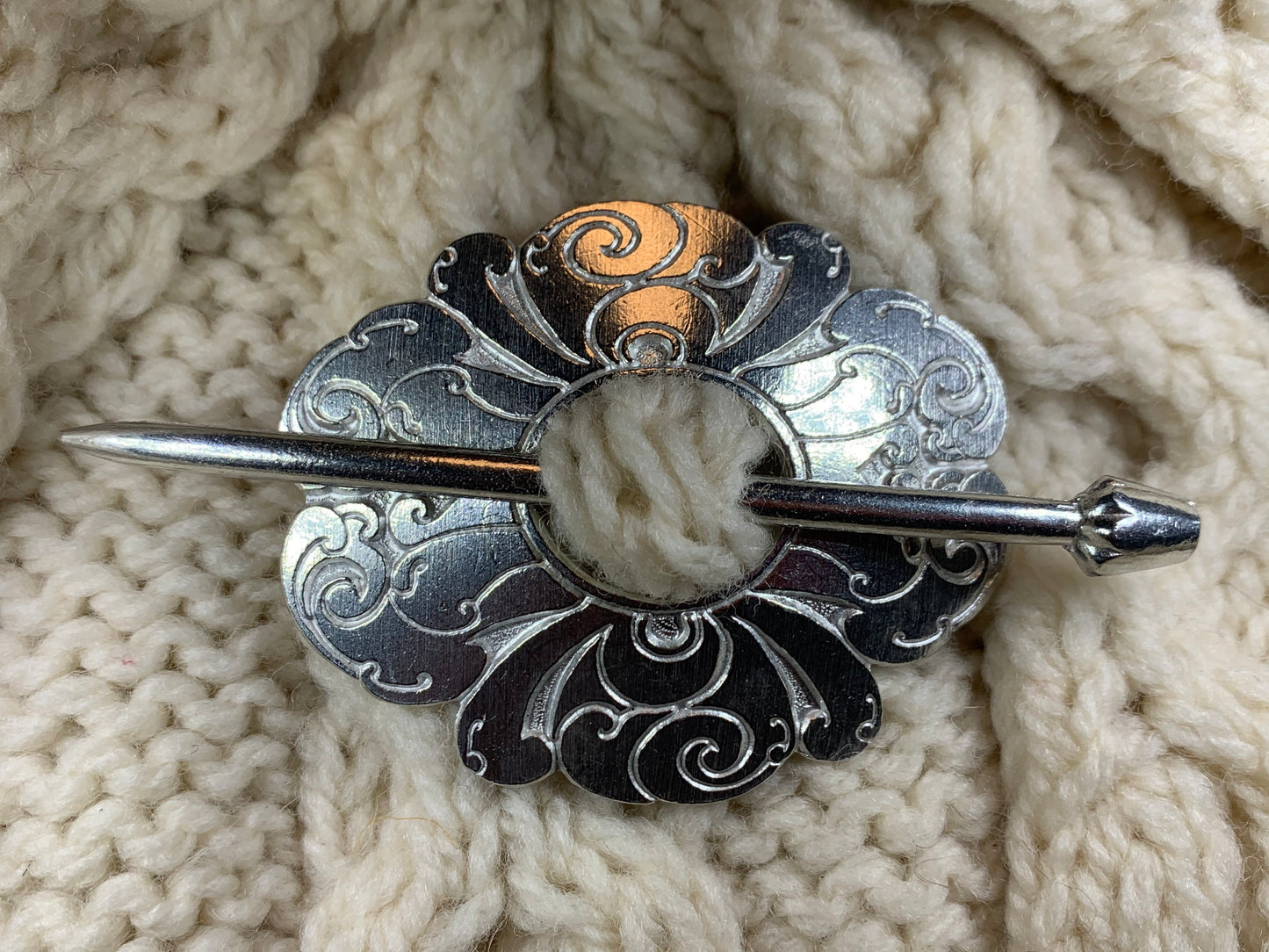 Celtic Flower Scarf Ring — view 6