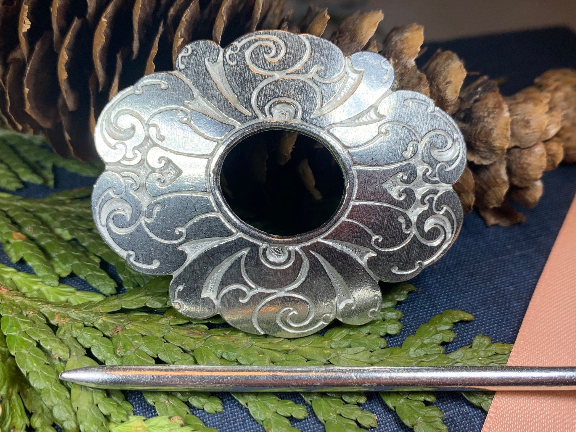 Celtic Flower Scarf Ring — view 7