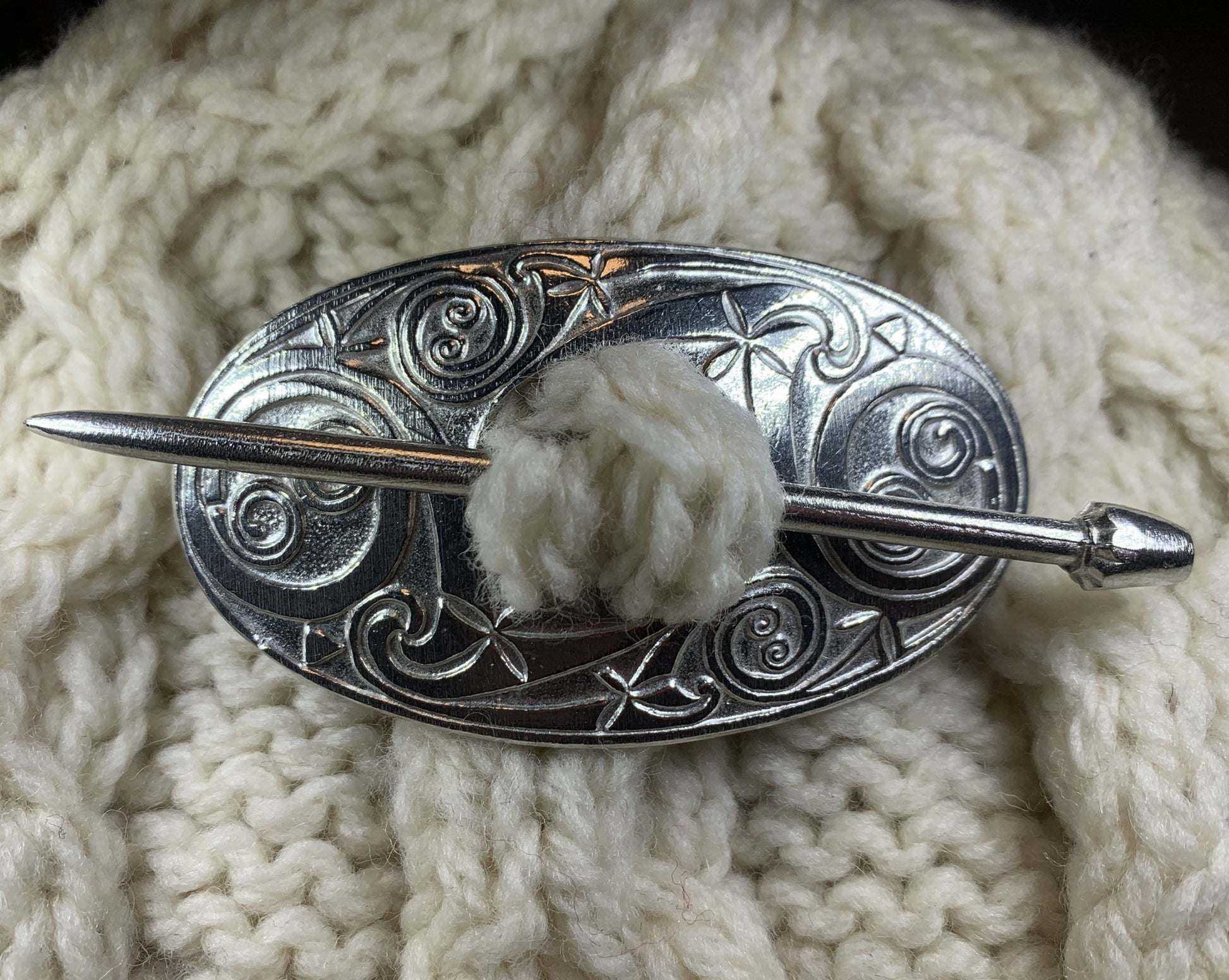 Celtic Oval Scarf Ring — view 4